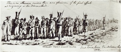 Hobart Town Kettenbande, ca. 1831 von Charles Bruce