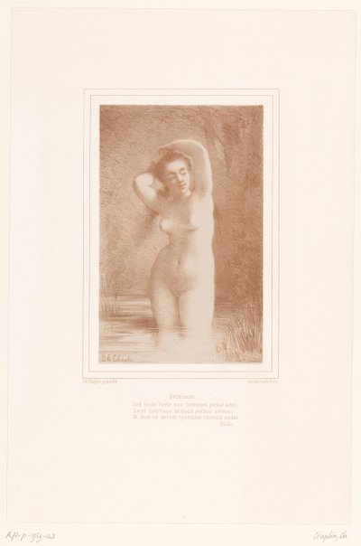 Wassernymphe Salmacis bindet ihr Haar von Charles Chaplin