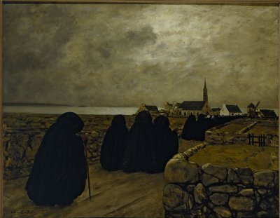 Messe basse en hiver (Bretagne) von Charles Cottet