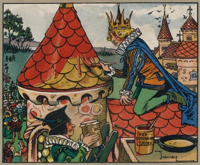 König Pippins Halle (Farblithografie) von Charles Crombie