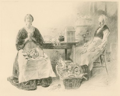 Caleb Plummer und seine Tochter von Charles Dana Gibson