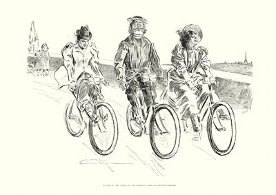 Gullem folgt dem Rat seines Arztes und macht Bewegung im Freien (Lithographie) von Charles Dana Gibson