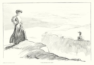 „Schau bevor du springst“ von Charles Dana Gibson