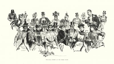 Das wahre Exponat auf der Pferdeschau (Lithographie) von Charles Dana Gibson