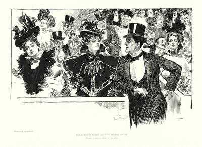 Wilde Begeisterung bei der Pferdeshow von Charles Dana Gibson