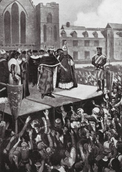 Eduard I. spricht zu seinen Untertanen von Charles Daniel Ward