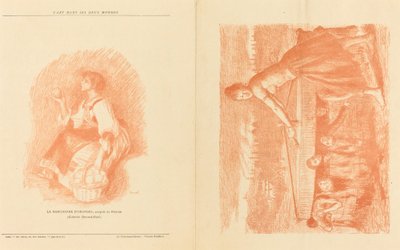 La Meule; Jeune premier! [recto] von Charles Decaux after John Lewis Brown