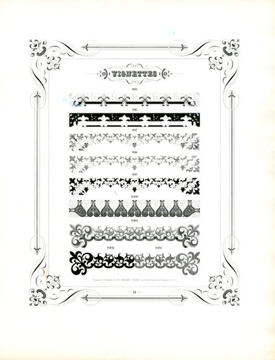 Ornamentale Rahmen und dekorative Regeln von Charles Derriey