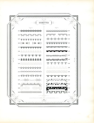 Ornamentale Rahmen und Vignetten, Corps 20 (Abschluss) von Charles Derriey