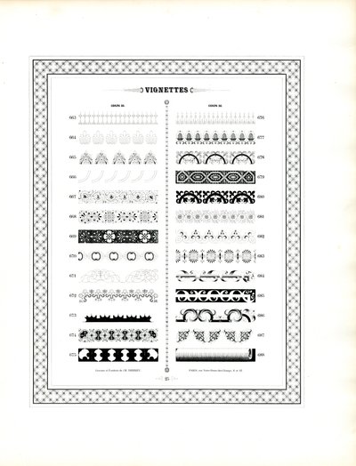 Typografische Ränder und Zierleisten von Charles Derriey