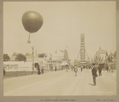 Fesselballon und Riesenrad, Weltausstellung in Chicago von Charles Dudley Arnold