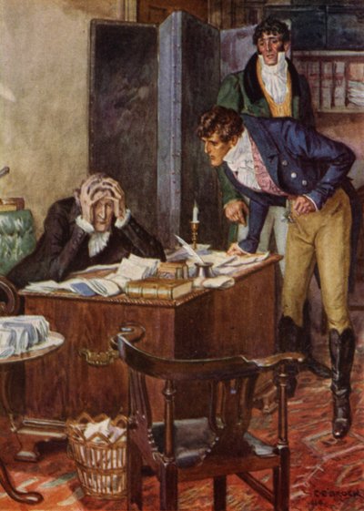 Illustration für The Amateur Gentleman von Jeffery Farnol von Charles Edmund (after) Brock