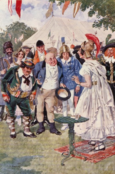 Illustration für Die Pickwickier von Charles Dickens von Charles Edmund (after) Brock