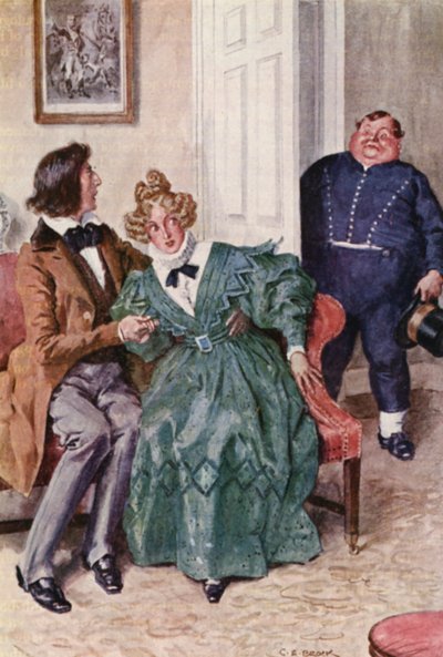 Illustration für Die Pickwickier von Charles Dickens von Charles Edmund (after) Brock