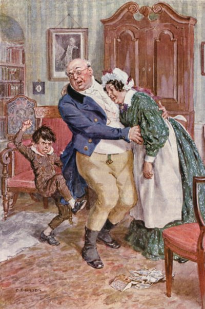 Illustration für Die Pickwickier von Charles Dickens von Charles Edmund (after) Brock