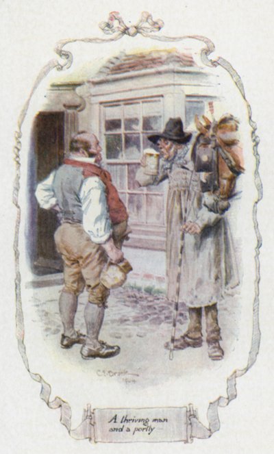 Ein wohlhabender Mann und ein beleibter von Charles Edmund Brock