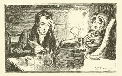 Charles Lamb mit seiner Schwester Mary von Charles Edmund Brock