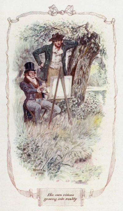 Seine eigenen Visionen werden Wirklichkeit (Farblithographie) von Charles Edmund Brock