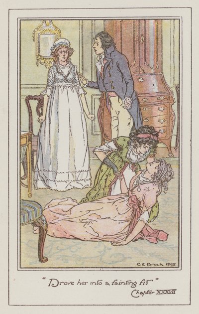 Illustration für Sense and Sensibility von Jane Austen von Charles Edmund Brock