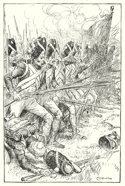 Die französische Garde bei Waterloo von Charles Edmund Brock