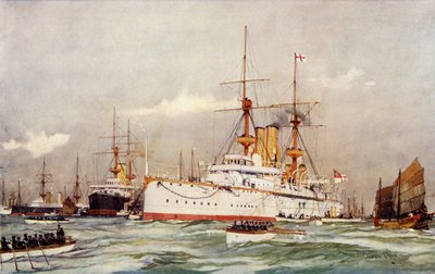 Die Centurion. Sir Edward Seymours Flaggschiff im Fernen Osten (1900) von Charles Edward Dixon