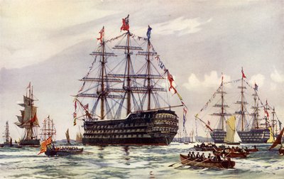 Die Königin bei der Spithead-Überprüfung von 1845 von Charles Edward Dixon