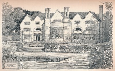 Tirley Court, Cheshire: Südfront, 1906 von Charles Edward Mallows