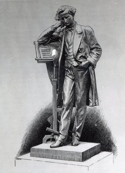 Hector Berlioz, nach der Statue von Alfred Lenoir im Square Vintimille, Paris, 1886 von Charles Edward Wilson