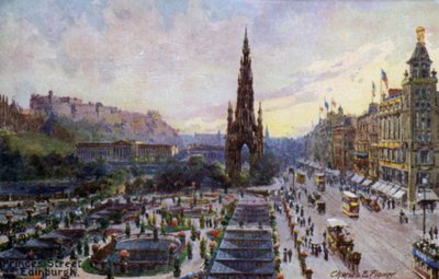 Princes Street, Edinburgh, Schottland von Charles Edwin Flower