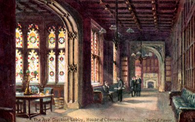 Die Aye-Abstimmungs-Lobby, House Of Commons von Charles Edwin Flower