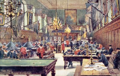 Die Halle, Chelsea Royal Hospital, London von Charles Edwin Flower