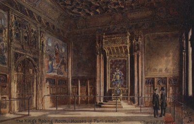 Der Ankleideraum des Königs, Houses of Parliament von Charles Edwin Flower