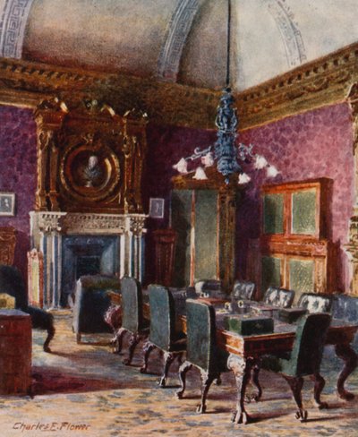 Der Sitzungssaal des Schatzamtes, Büro des Schatzkanzlers von Charles Edwin Flower