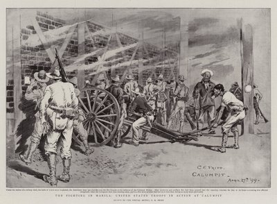 Die Kämpfe in Manila, US-Truppen im Einsatz in Calumpit von Charles Edwin Fripp