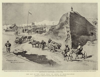 Die Lücke in der Großen Mauer von China bei Shan-Hai-Kwan von Charles Edwin Fripp