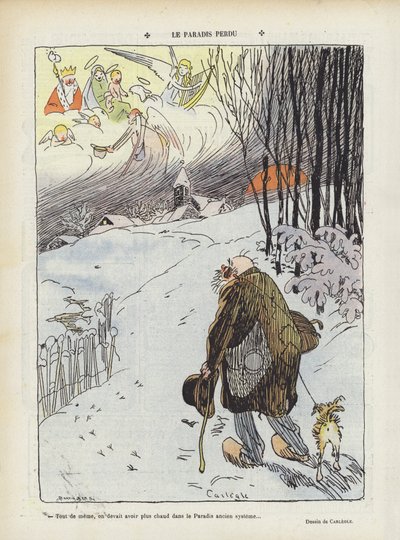 Das verlorene Paradies. Illustration für Le Rire von Charles Emile Egli