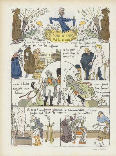 Kleider machen Leute nicht. Illustration für Le Rire von Charles Emile Egli