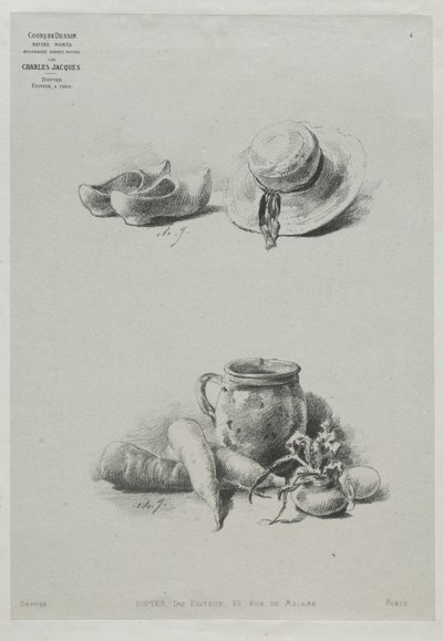 Zeichenkurs: Nr. 4 - Stillleben von Charles Emile Jacque
