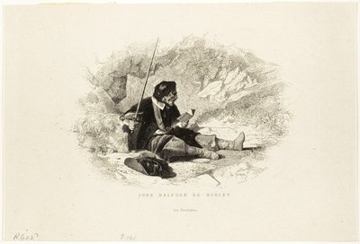 John Balfour de Burley - Die Puritaner von Charles Emile Jacque