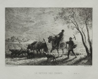 Rückkehr von den Feldern von Charles Emile Jacque