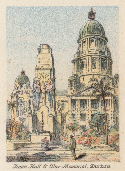 Südafrika: Rathaus und Kriegerdenkmal, Durban von Charles Ernest Peers