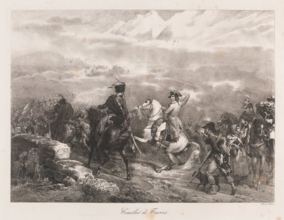 Kampf von Tarvis, frühes 19. Jahrhundert von Charles Etienne Pierre Motte