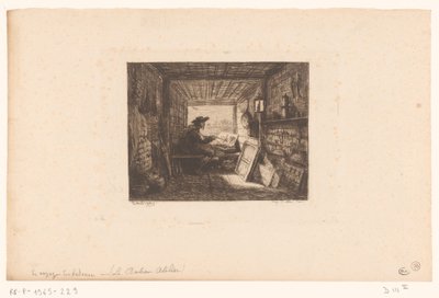 Atelier eines Künstlers (Serie mit Landschaften und Ereignissen rund um Wasser) von Charles Francois Daubigny
