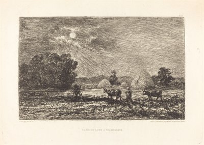 Mondschein in Valmondois von Charles Francois Daubigny