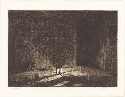Innenraum eines Gasthauses von Charles Francois Daubigny