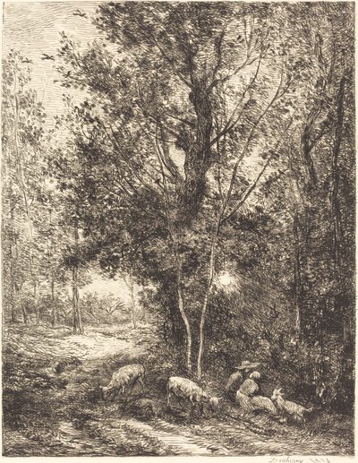 Hirte und Hirtin von Charles Francois Daubigny