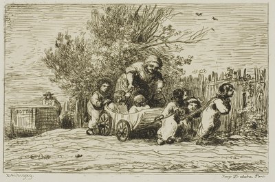 Das Erbe des Wagens (Die Kinder mit dem Wagen) von Charles Francois Daubigny