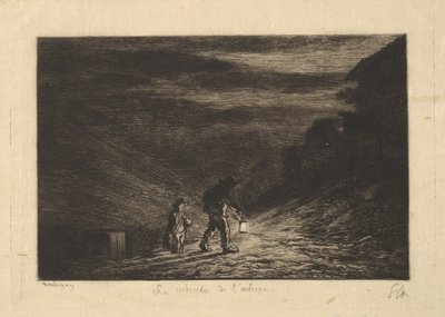 Die Suche nach einem Gasthaus, 1861 von Charles Francois Daubigny