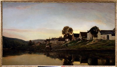 Dorf in der Nähe von Bonnieres von Charles Francois Daubigny