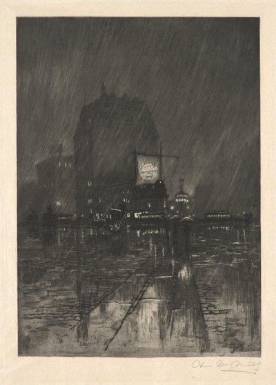 Eine regnerische Nacht, Madison Square, 1890 von Charles Frederick William Mielatz